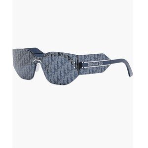 Christian Dior Dior Club M6U Shield Sunglasses Unisex Palladium Logo 142-0-145